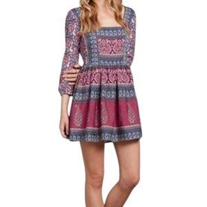 Abercrombie & Fitch Dress Mini Size M Paisley Peasant Boho Festival Cottagecore